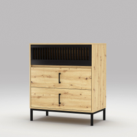 Freestanding 3 Drawers Bamboo Cabinet for Morden Home Bedroom